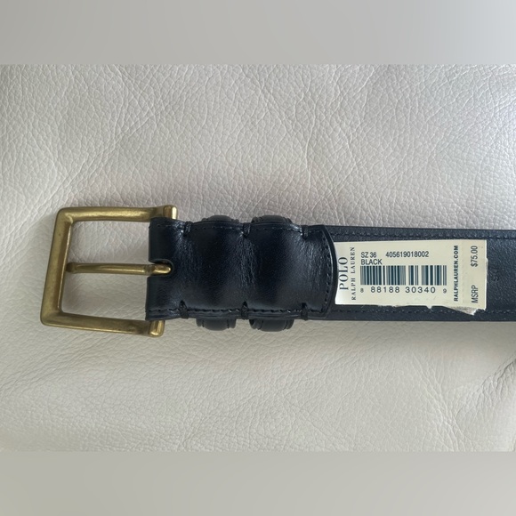 Polo Ralph Lauren Men’s Black Belt size 36 - Picture 6 of 6